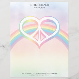 Liebe Rainbow Letterhead Briefbogen