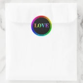 Liebe Rainbow LGBT Round Circles Runder Aufkleber (Tasche)