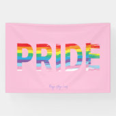LIEBE Rainbow LGBTQIA Flag, Prix Party Rosa Banner (Horizontal)