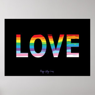 LIEBE-Rainbow-LGBTQIA-Flagge, Priesterbrief Cool Poster