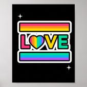 Liebe. Rainbow-Liebe. Stolz lgbtq. Poster (Vorne)