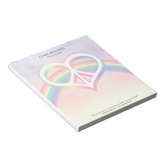 Liebe Rainbow Notepad Notizblock (angewinkelt)