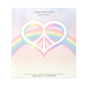 Liebe Rainbow Notepad Notizblock