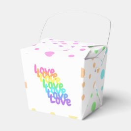 "Liebe" Rainbow Polka Dotted Geschenkschachtel