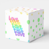 "Liebe" Rainbow Polka Dotted Gevor Box Geschenkschachtel (Rückseite)