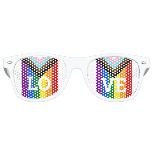 LIEBE Rainbow Pride Shades / Fun Party Sonnenbrill Partybrille (Vorderseite)