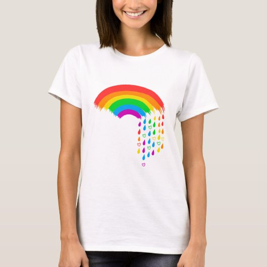 Liebe Rainbow Rain Prix Shirt - LGBTQ+ (Vorderseite)