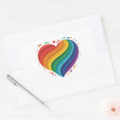 Liebe Rainbow Rechteckiger Aufkleber (Umschlag)