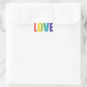 LIEBE Rainbow Runder Aufkleber (Tasche)