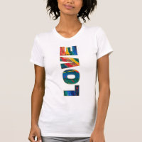 Liebe Rainbow Vertikale Farbenfrohe Abstrakte Kuns