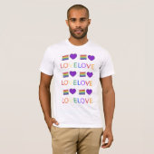 Liebe Rainbow Wedding Cake Gay Pride T-Shirt (Vorne ganz)