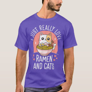Liebe Ramen Cat Kawaii Anime Japanisch Noodles Ota T-Shirt