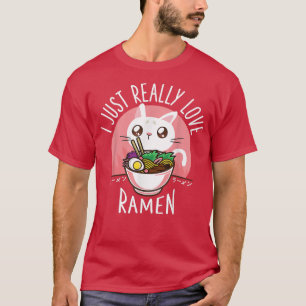 Liebe Ramen Japanisch Noodles Kawaii Anime Kat Ges T-Shirt