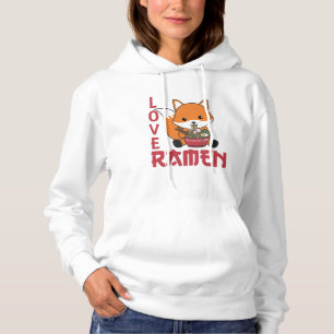 Liebe Ramen Niedlich Fox Kawaii Füchse Hoodie