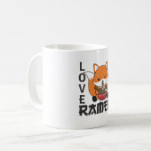 Liebe Ramen Niedlich Fox Kawaii Füchse Kaffeetasse (Vorderseite Links)