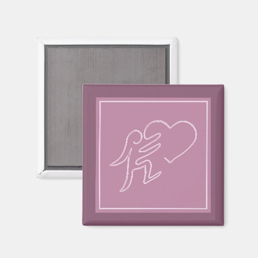 LIEBE (RASPBERRY) MAGNET (Vorderseite/Rückseite)