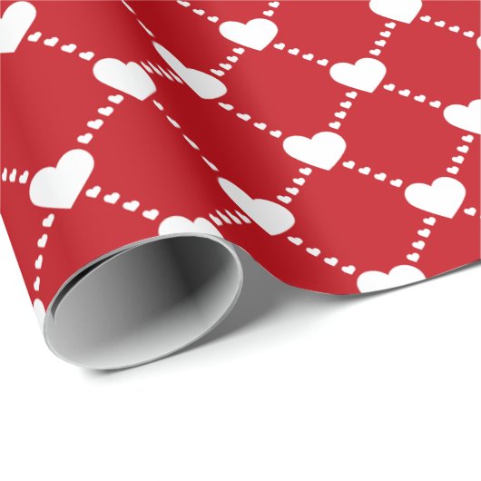 Liebe Raster Wrapping Paper Geschenkpapier (Rolleneckpunkt)