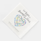 Liebe Rautenwasserfarbe nach Hochzeitsfeier Serviette (Ecke)