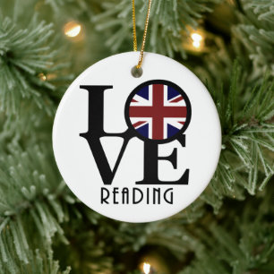 LIEBE Reading England Keramik Ornament