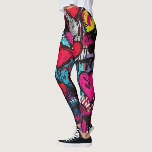 Liebe Rebels-Graffiti Hearts Leggings (Links)