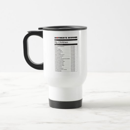 Liebe-Rechnung Travel Mug - Herzliche Gabe Reisebecher (Links)