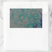 Liebe Rechteckiger Aufkleber (Tasche)