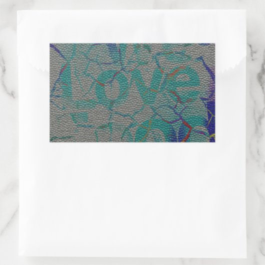 Liebe Rechteckiger Aufkleber (Tasche)