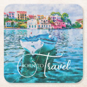 Liebe Rechteckiger Pappuntersetzer (Vorderseite)