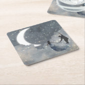 Liebe Rechteckiger Pappuntersetzer (angewinkelt)