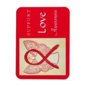Liebe Red Awareness Ribbon Angel Custom Magnet (Vertikal)
