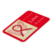 Liebe Red Awareness Ribbon Angel Custom Magnet (Linke Seite)