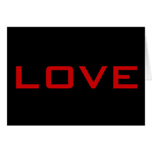 Liebe Red Black Color Grußkarte