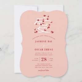 Liebe Red Cheroms Engagement Party Einladung