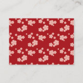 Liebe Red Cheroms Engagement Party Platzkarte (Rückseite)