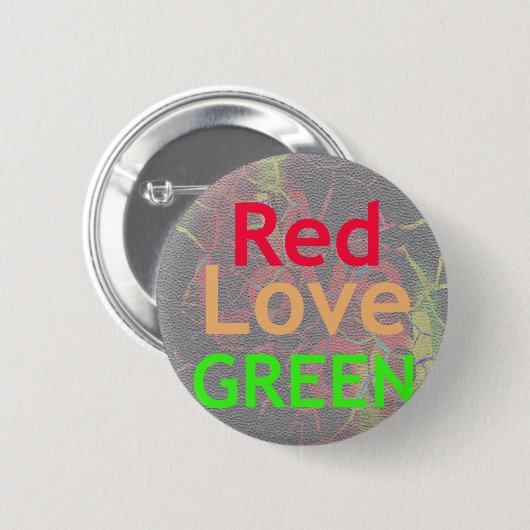 LIEBE RED GOLDEN GREEN BUTTON (Vorne & Hinten)
