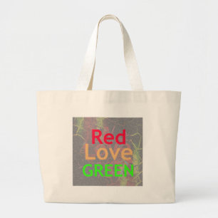 LIEBE RED GOLDEN GREEN JUMBO STOFFBEUTEL