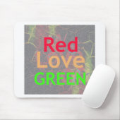 LIEBE RED GOLDEN GREEN MOUSEPAD (Mit Mouse)