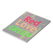 LIEBE RED GOLDEN GREEN NOTIZBLOCK (Rotiert)