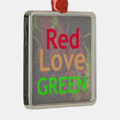 LIEBE RED GOLDEN GREEN ORNAMENT AUS METALL (Rechts)