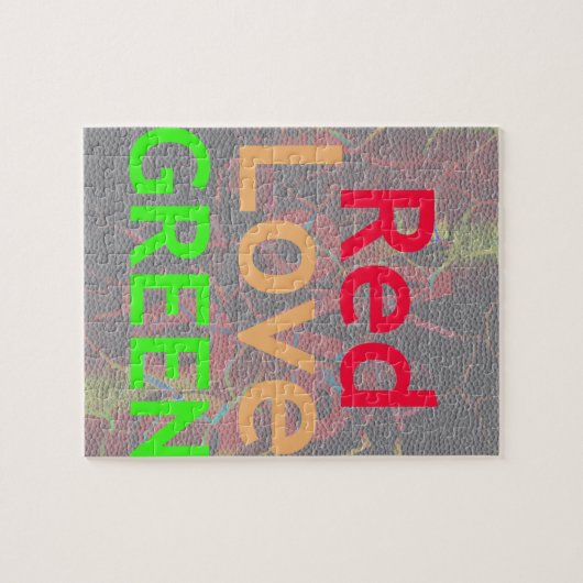 LIEBE RED GOLDEN GREEN PUZZLE (Horizontal)