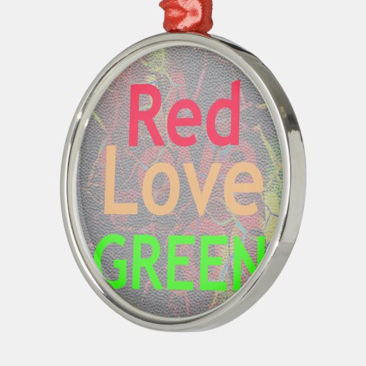 LIEBE RED GOLDEN GREEN SILBERNES ORNAMENT (Links)