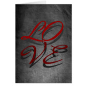 Liebe Red Gray Script Chalkboard Grußkarte (Vorne)