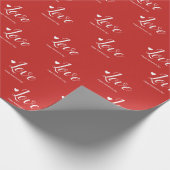 Liebe Red Happy Valentine's Day Geschenkpapier (Ecke)