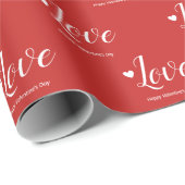 Liebe Red Happy Valentine's Day Geschenkpapier (Rolleneckpunkt)