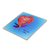 Liebe Red Heart Balloon Butterfly Tile Fliese (Seite)