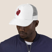 Liebe Red Heart Face Truckerkappe (Beispiel)