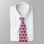 Liebe Red Heart Pattern Sweetheart Krawatte (Gebunden)