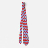 Liebe Red Heart Pattern Sweetheart Krawatte (Rückseite)