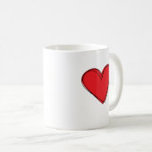 Liebe Red Heart Tasse (VorderseiteRechts)