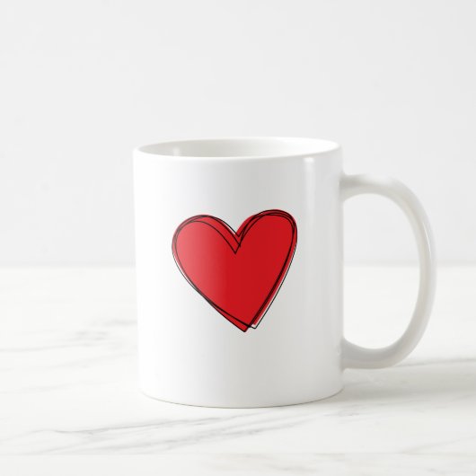 Liebe Red Heart Tasse (Rechts)